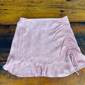 URBAN Romantics Pink and White Wrap Mini Skirt